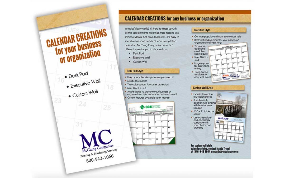 CALENDAR CREATIONS for any business or organization